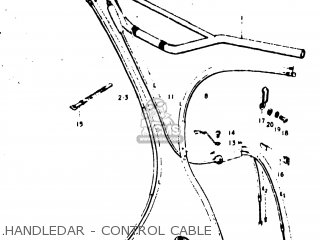 HANDLEDAR - CONTROL CABLE - TM100 1974 (L) USA (E03)