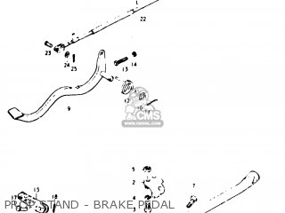PROP STAND - BRAKE PEDAL - TM100 1974 (L) USA (E03)