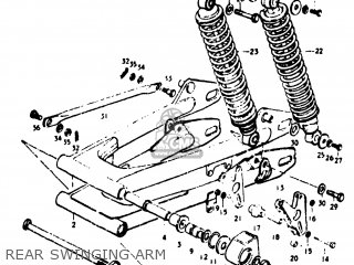 REAR SWINGING ARM - TM100 1974 (L) USA (E03)