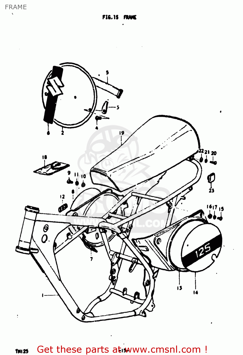 FRAME TM125 1973 (K) USA (E03)