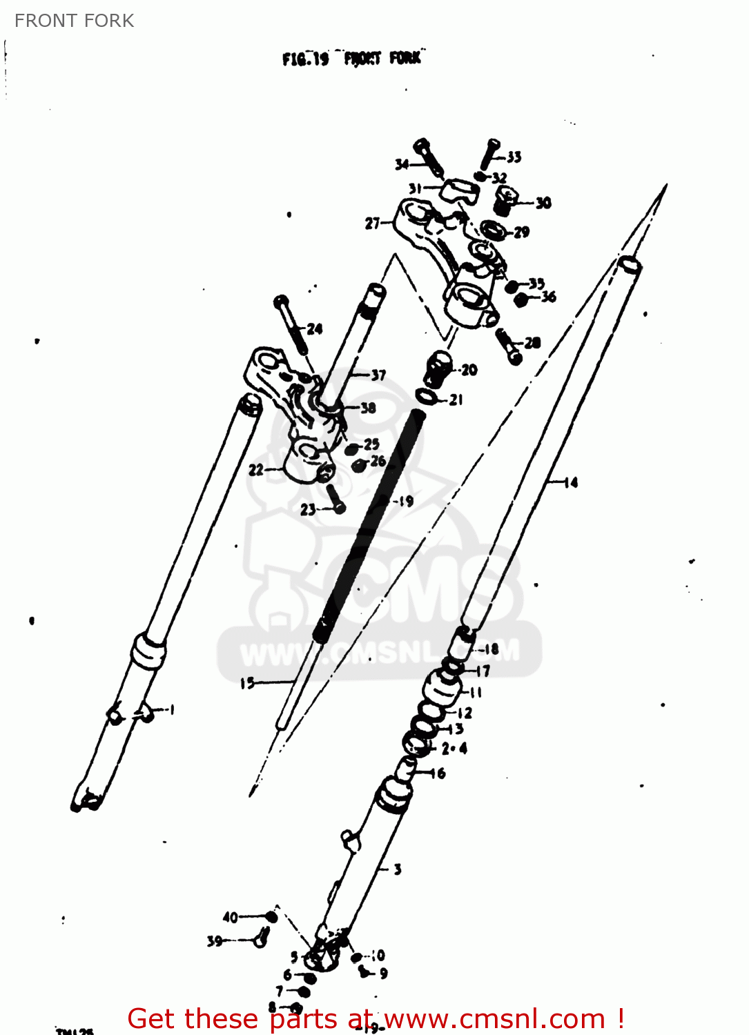 FRONT FORK TM125 1973 (K) USA (E03)