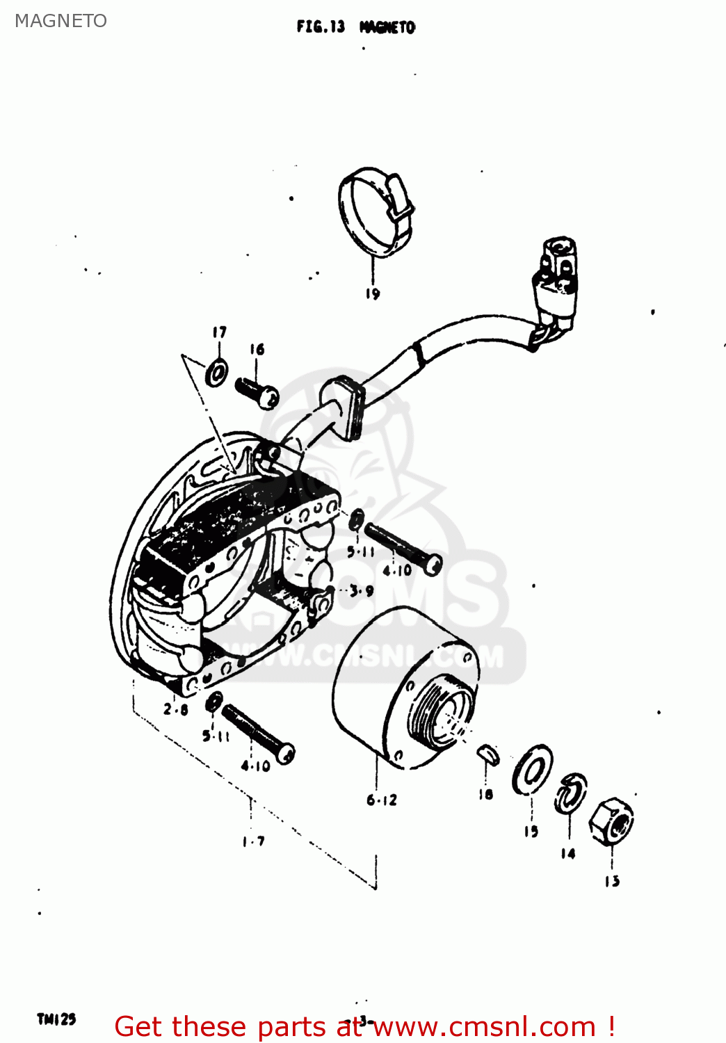MAGNETO TM125 1973 (K) USA (E03)