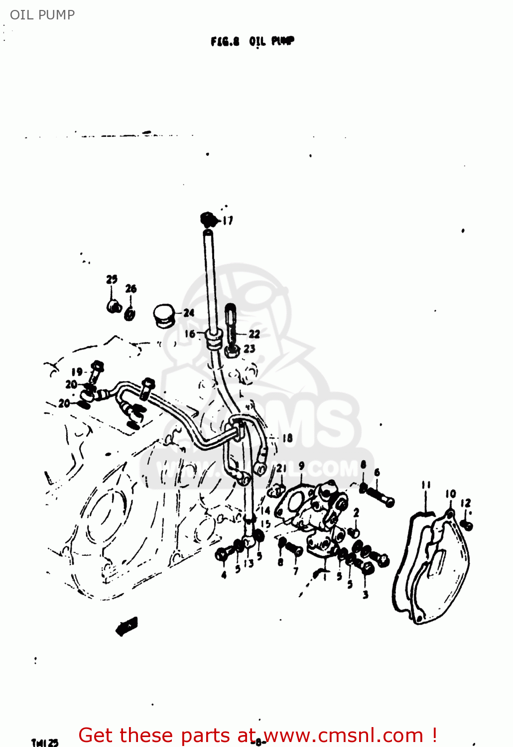OIL PUMP TM125 1973 (K) USA (E03)