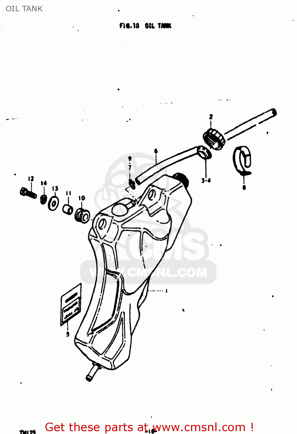 OIL TANK TM125 1973 (K) USA (E03)
