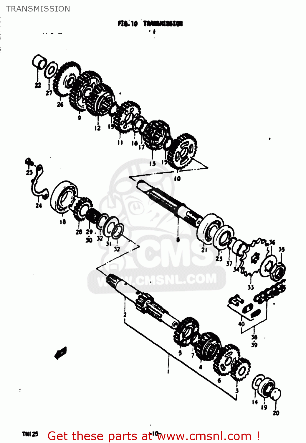 TRANSMISSION TM125 1973 (K) USA (E03)