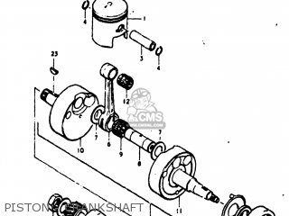 PISTON - CRANKSHAFT - TM125 1973 (K) USA (E03)