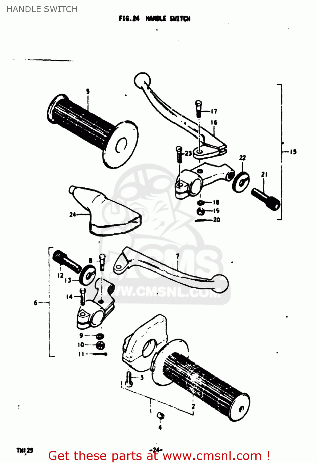 HANDLE SWITCH TM125 1974 (L) USA (E03)