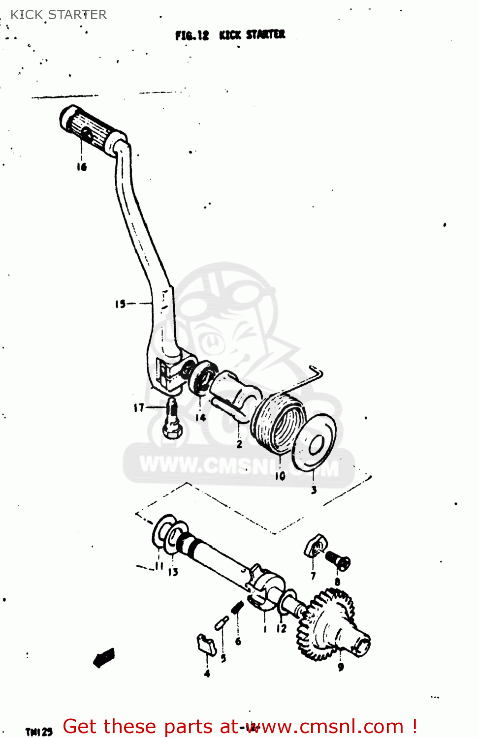 KICK STARTER TM125 1974 (L) USA (E03)