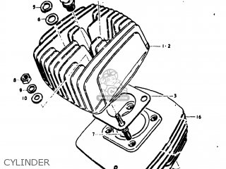 CYLINDER - TM125 1974 (L) USA (E03)