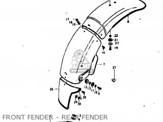 FRONT FENDER - REAR FENDER - TM125 1974 (L) USA (E03)