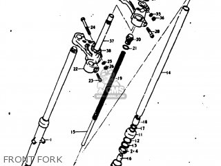 FRONT FORK - TM125 1974 (L) USA (E03)