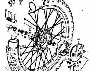 FRONT WHEEL - TM125 1974 (L) USA (E03)