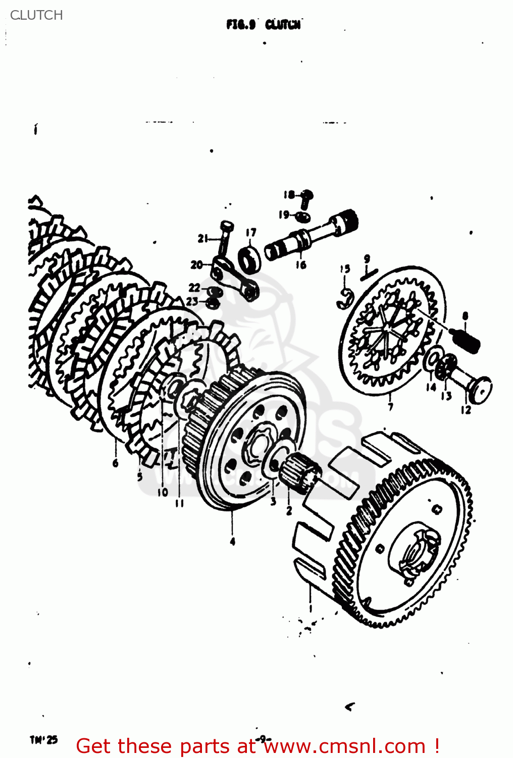 CLUTCH TM125 1975 (M) USA (E03)