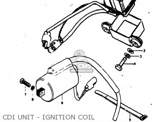 CDI UNIT - IGNITION COIL - TM125 1975 (M) USA (E03)