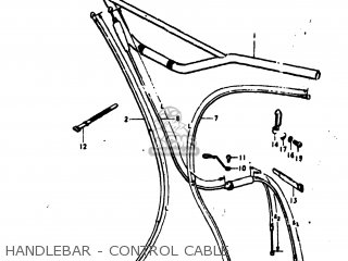 HANDLEBAR - CONTROL CABLE - TM125 1975 (M) USA (E03)