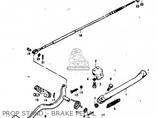 PROP STAND - BRAKE PEDAL - TM125 1975 (M) USA (E03)