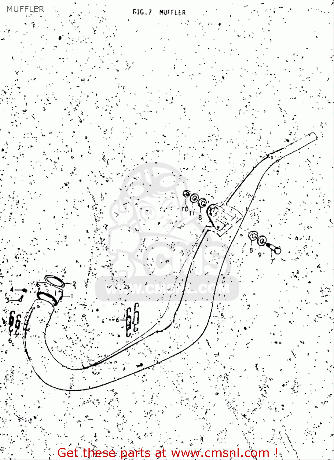 MUFFLER TM250 1972 1973 1974 1975 (J) (K) (L) (M) USA (E03)