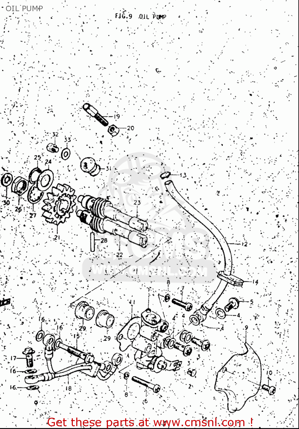 OIL PUMP TM250 1972 1973 1974 1975 (J) (K) (L) (M) USA (E03)