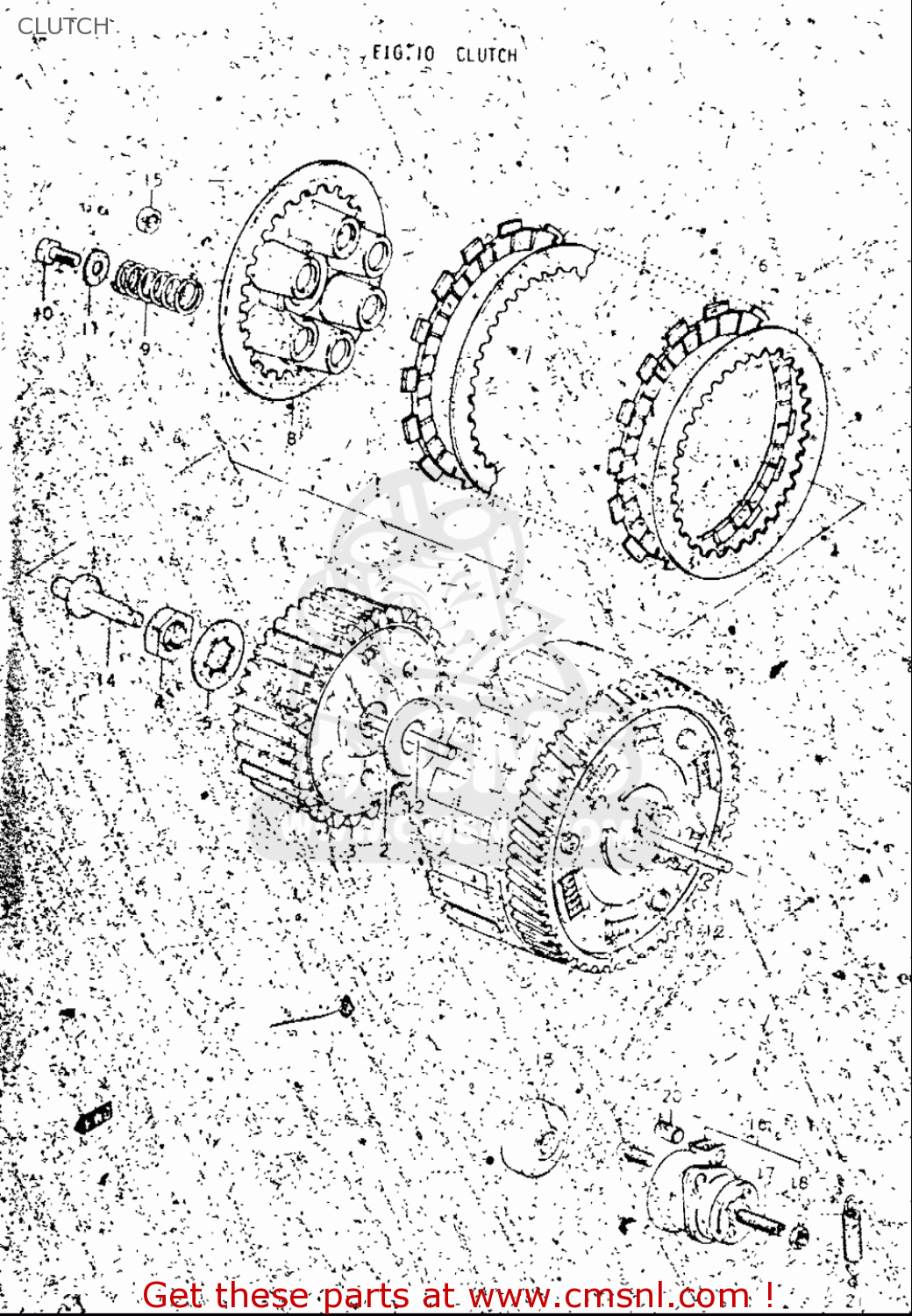 CLUTCH TM250 1972 1973 1974 1975 (J) (K) (L) (M) USA (E03)
