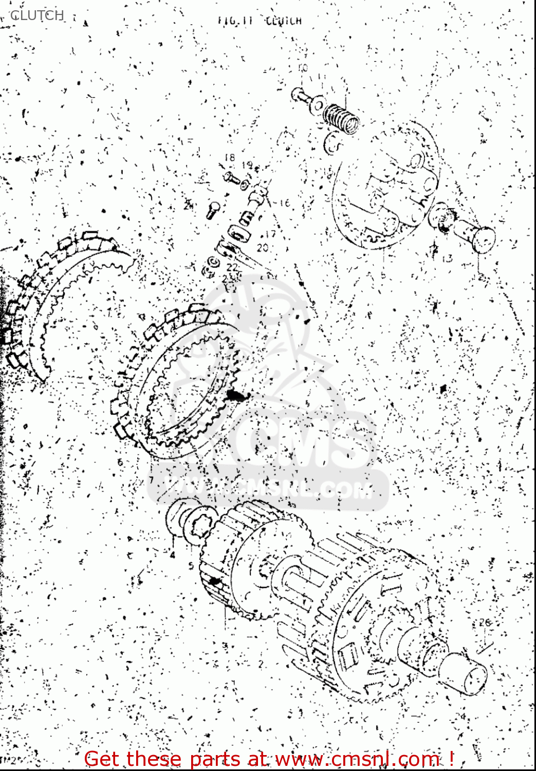 CLUTCH TM250 1972 1973 1974 1975 (J) (K) (L) (M) USA (E03)