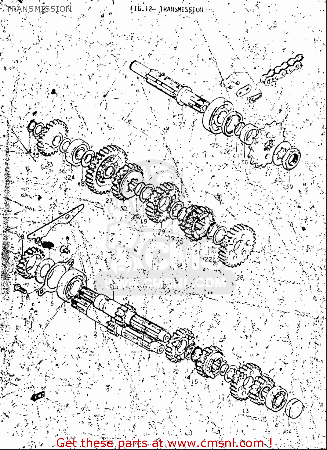TRANSMISSION TM250 1972 1973 1974 1975 (J) (K) (L) (M) USA (E03)