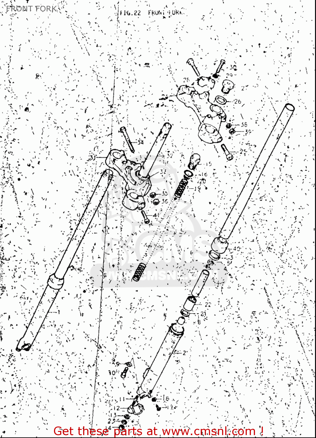 FRONT FORK TM250 1972 1973 1974 1975 (J) (K) (L) (M) USA (E03)