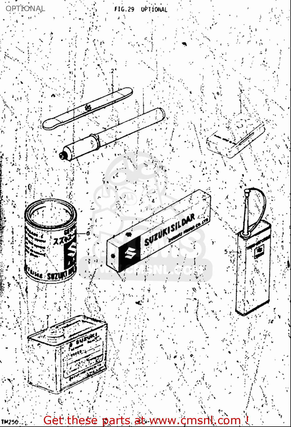 OPTIONAL TM250 1972 1973 1974 1975 (J) (K) (L) (M) USA (E03)