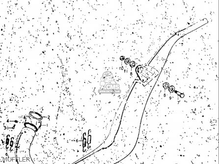 MUFFLER - TM250 1972 1973 1974 1975 (J) (K) (L) (M) USA (E03)