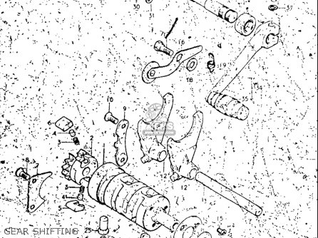 GEAR SHIFTING - TM250 1972 1973 1974 1975 (J) (K) (L) (M) USA (E03)