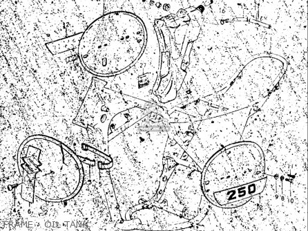FRAME - OIL TANK - TM250 1972 1973 1974 1975 (J) (K) (L) (M) USA (E03)