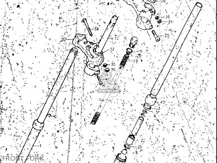 FRONT FORK - TM250 1972 1973 1974 1975 (J) (K) (L) (M) USA (E03)