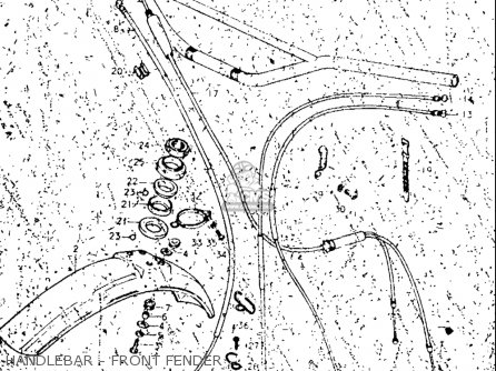 HANDLEBAR - FRONT FENDER - TM250 1972 1973 1974 1975 (J) (K) (L) (M) USA (E03)