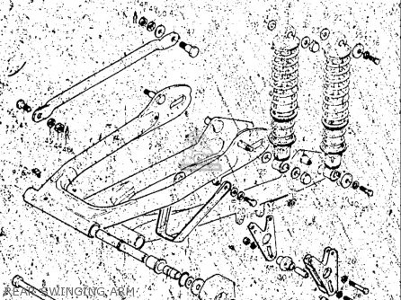 REAR SWINGING ARM - TM250 1972 1973 1974 1975 (J) (K) (L) (M) USA (E03)