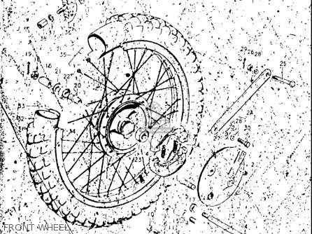 FRONT WHEEL - TM250 1972 1973 1974 1975 (J) (K) (L) (M) USA (E03)
