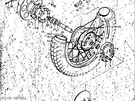 REAR WHEEL - TM250 1972 1973 1974 1975 (J) (K) (L) (M) USA (E03)