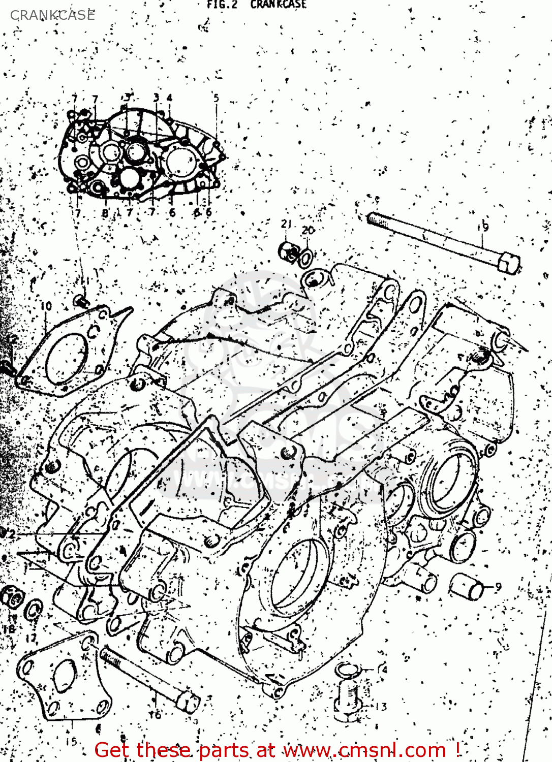 CRANKCASE TM250 1973 (K) USA (E03)