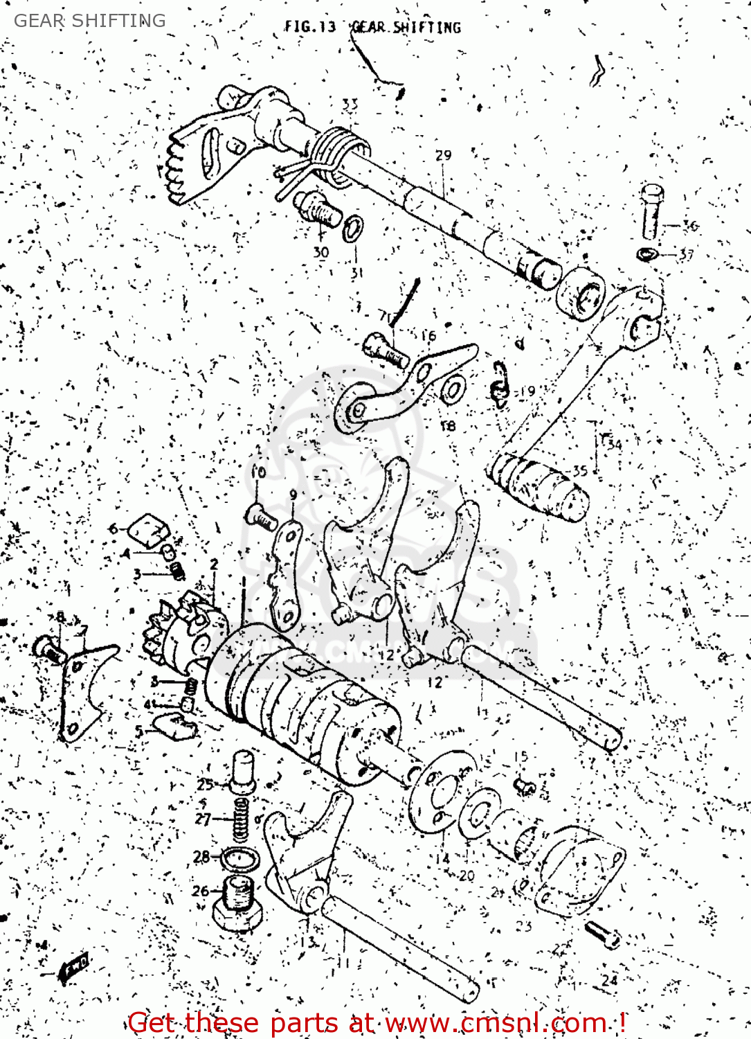 GEAR SHIFTING TM250 1973 (K) USA (E03)