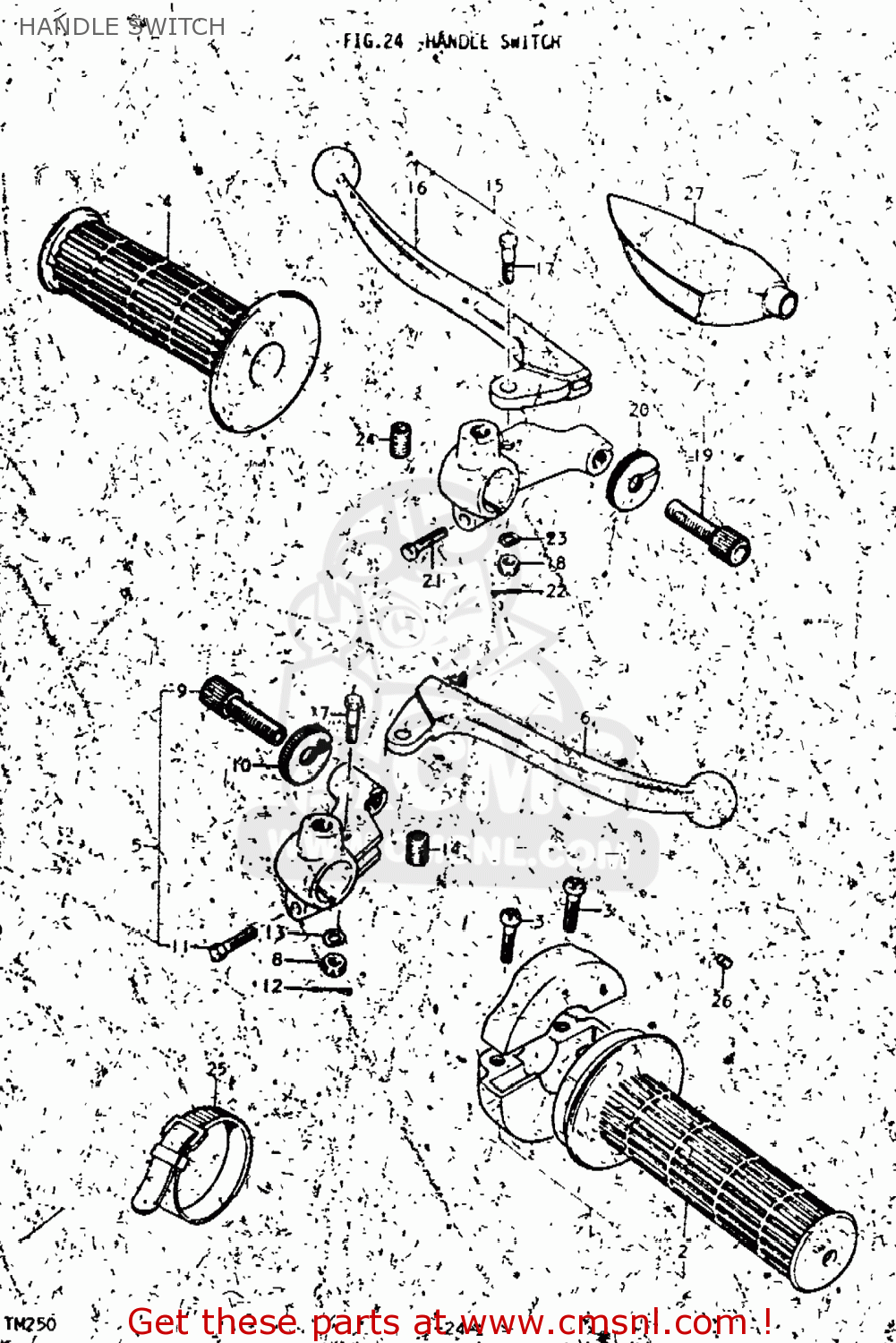HANDLE SWITCH TM250 1973 (K) USA (E03)