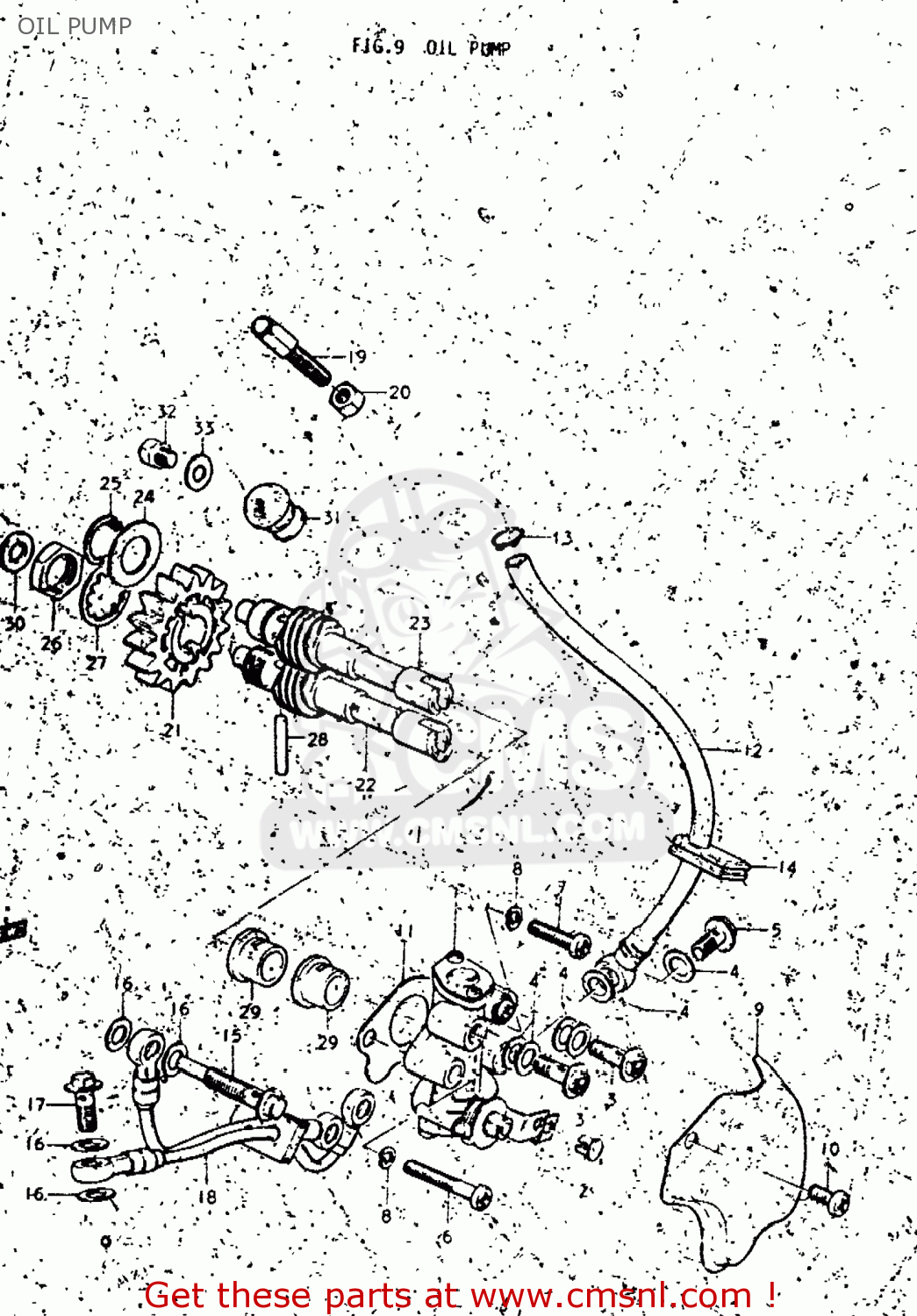OIL PUMP TM250 1973 (K) USA (E03)