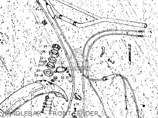HANDLEBAR - FRONT FENDER - TM250 1973 (K) USA (E03)