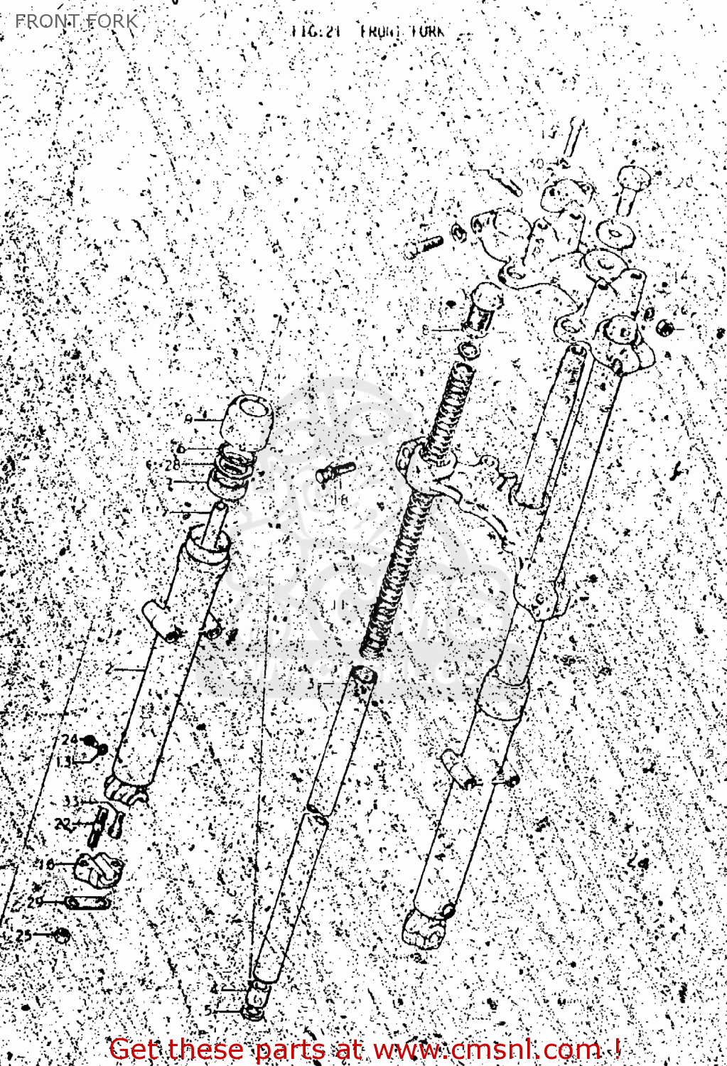 FRONT FORK TM250 1974 (L) USA (E03)