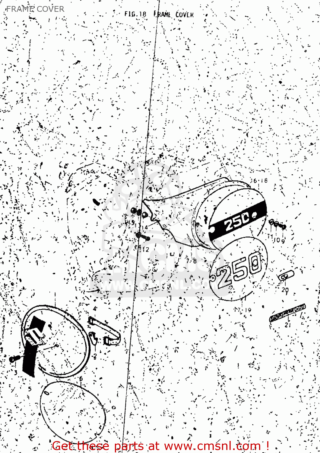 FRAME COVER TM250 1975 (M) USA (E03)