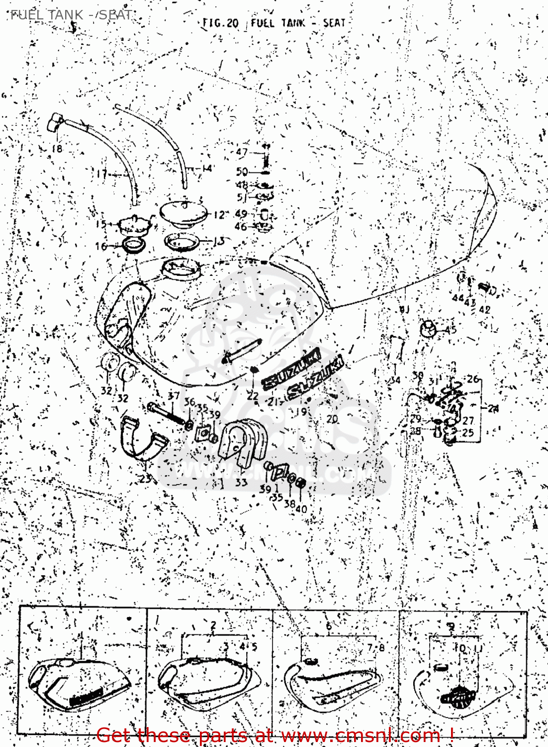 FUEL TANK - SEAT TM250 1975 (M) USA (E03)