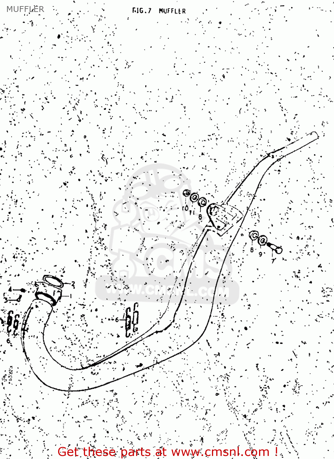 MUFFLER TM250 1975 (M) USA (E03)