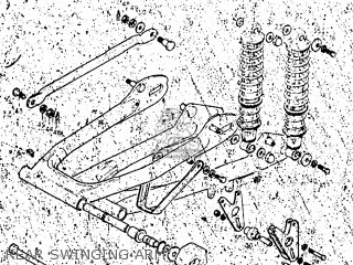 REAR SWINGING ARM - TM250 1975 (M) USA (E03)