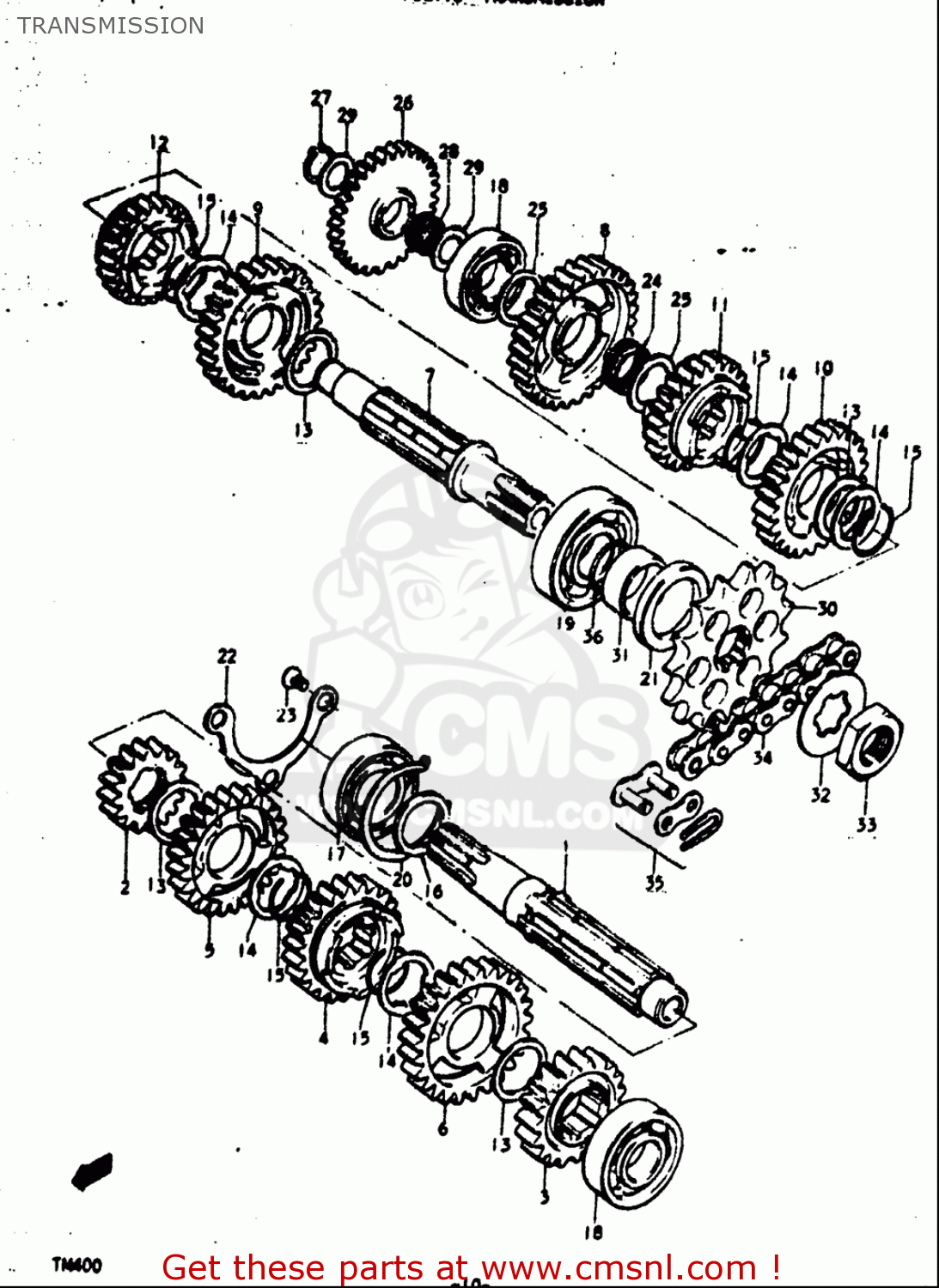TRANSMISSION TM400 1971 1972 1973 1974 1975 (R) (J) (K) (L) (M) USA (E03)
