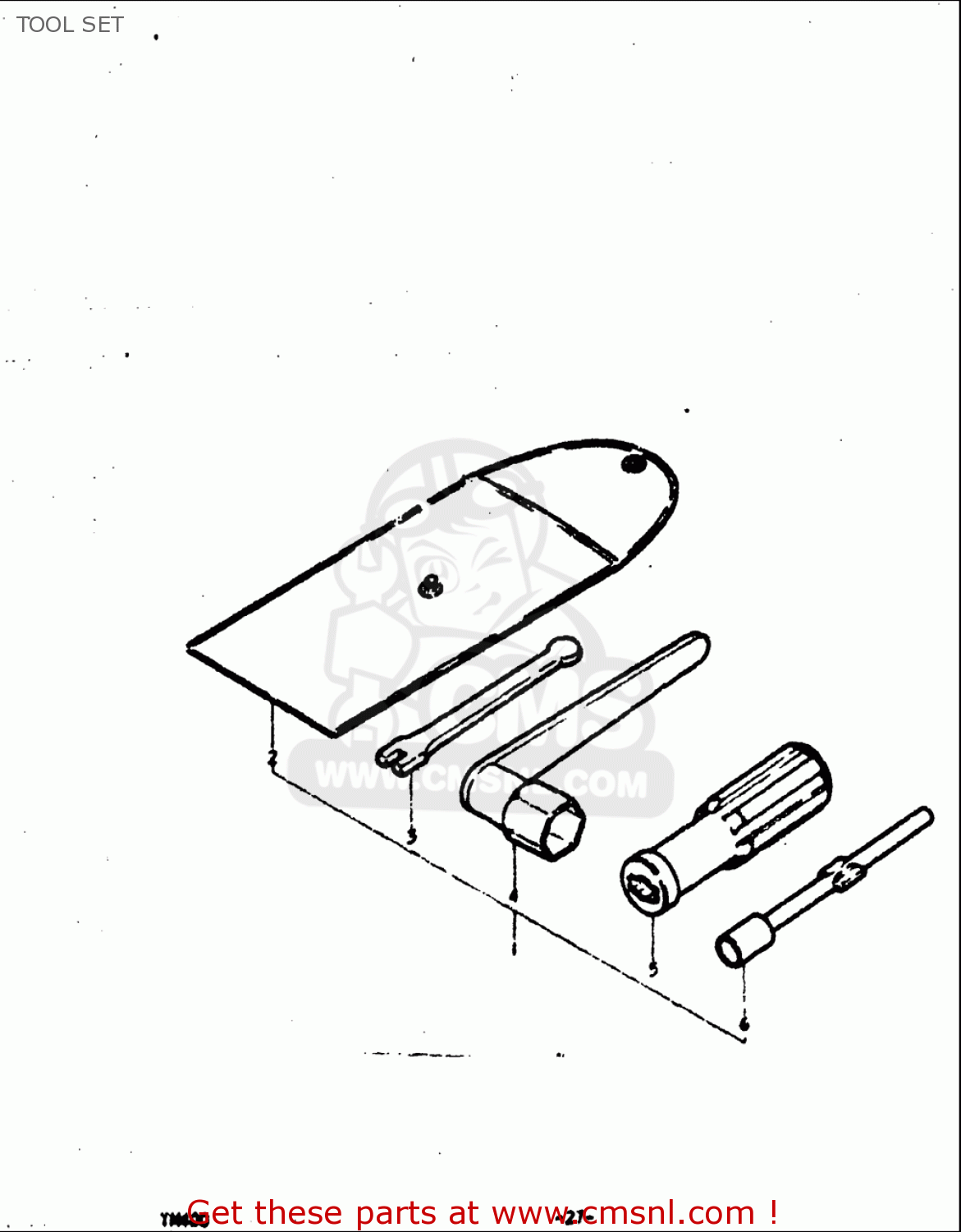 TOOL SET TM400 1971 1972 1973 1974 1975 (R) (J) (K) (L) (M) USA (E03)
