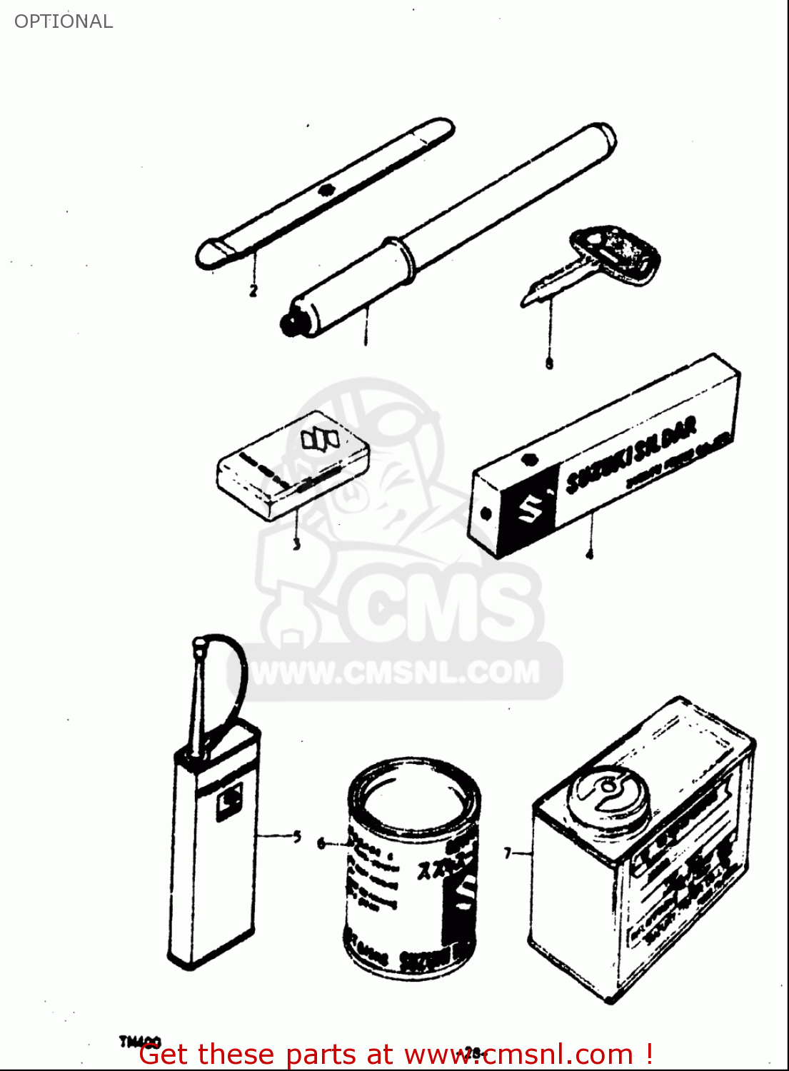 OPTIONAL TM400 1971 1972 1973 1974 1975 (R) (J) (K) (L) (M) USA (E03)
