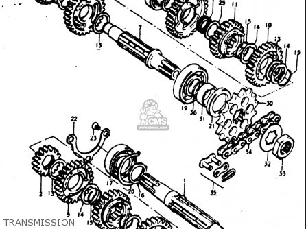 TRANSMISSION - TM400 1971 1972 1973 1974 1975 (R) (J) (K) (L) (M) USA (E03)
