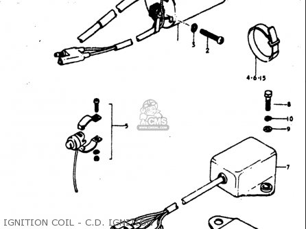IGNITION COIL - C.D. IGNITION - TM400 1971 1972 1973 1974 1975 (R) (J) (K) (L) (M) USA (E03)